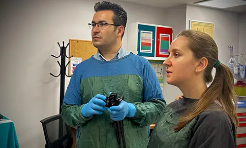 Should the pathology result be awaited in a patient with a tumor seen in a colonoscopy?